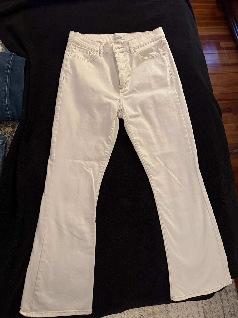 LOFT White Boot Cut Flare Jeans